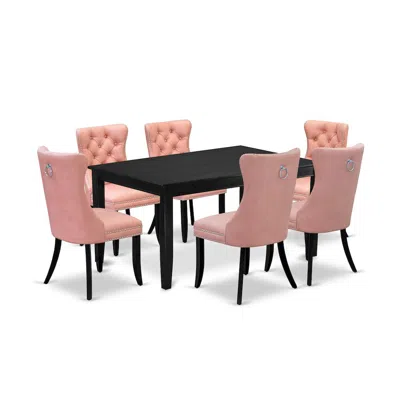 East West Furniture 7 Piece Kitchen Table & Chairs Set