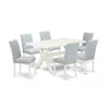 East West Furniture 7-piece Kitchen Table Set In Gray