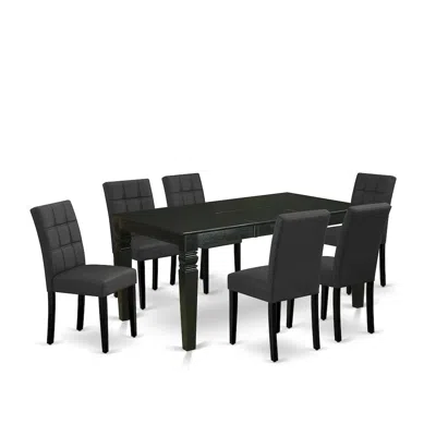East West Furniture 7 Piece Kitchen Table Set Contain A Dining Table