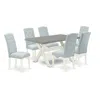 East West Furniture 7-piece Modern Dining Set In Blue