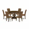 East West Furniture 7 Piece Modern Dining Table Set In Multi