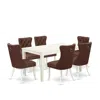 East West Furniture 7 Piece Modern Dining Table Set Consists Of A Rectangle Kitchen Table