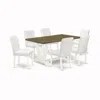 East West Furniture 7-piece Modern Rectangular Dining Room Table Set An Outstanding Distressed Jacobean Kitchen Table To In White
