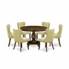 East West Furniture 7-piece Pedestal Dinette Set In Multi