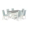 East West Furniture 7pc Modern Dining Table Set Includes A Dinette Table And 6 Parson Chairs In Multi