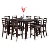 East West Furniture 9 Pc Counter Height Table Set- Square Table And 8 Kitchen Counter Chairs