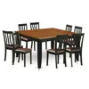 East West Furniture 9 Pc Dining Room Set-dining Table And 8 Wood Dining Chairs In Brown