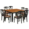 East West Furniture 9 Pc Dining Room Set-dining Table And 8 Wood Dining Chairs In Brown