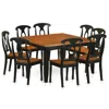 East West Furniture 9 Pc Dining Room Set-dining Table And 8 Wooden Dining Chairs In Brown