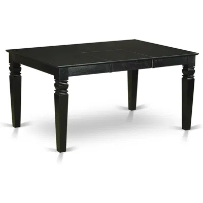 East West Furniture 9 Piece Dinner Table Set Consist Of A Dining Table In Black