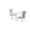 East West Furniture A Dining Table Set Of Two Wonderful Dining Chairs With Linen Fabric Baby Blue Color And An Attractiv In Blue