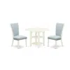 East West Furniture A Kitchen Dining Table Set Of 2 Great Kitchen Dining Chairs With Linen Fabric Baby Blue Color And An In Blue