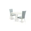 East West Furniture A Modern Dining Table Set Of 2 Excellent Indoor Dining Chairs With Linen Fabric Baby Blue Color And  In Multi