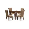 East West Furniture A Modern Dining Table Set Of 4 Wonderful Kitchen Dining Chairs With Linen Fabric Light Sable Color A In Brown