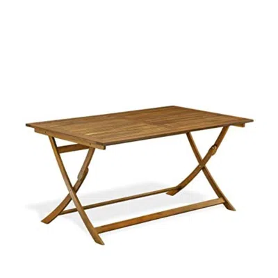 East West Furniture Aecm5cana - 5 Piece Modern Folding Table Set - An Exquisite Dining Table With 4 Outdoor Dining Armch