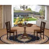 East West Furniture Amdl3-mah-w - 3-pc Dining Room Table Set- 2 Modern Dining Chairs And Wooden Dining Room Table - Wood