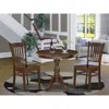 East West Furniture Amgr3-mah-w 3 Piece Dining Room Table Set - 1 Dining Table And 2 Mahogany Dining Chairs - Mahogany F