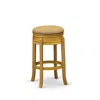 East West Furniture Ams030-416 Amazing Counter Height Bar Stool- Counter Height Bar Stool With Round Shape - Vegas Gold 