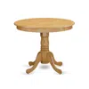 East West Furniture Andl5-oak-w - 5-pc Dining Room Table Set- 4 Dining Room Chair And Dining Table - Wooden Seat And Sla