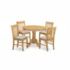 East West Furniture Anno5-oak-c 5 Pc Dinette Table Set - Small Kitchen Table And 4 Dining Chairs