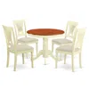 East West Furniture Anpl5-whi-c 5 Pc Kitchen Table Set-small Kitchen Table And 4 Chairs For Dining Room