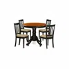 East West Furniture Anti5-blk-c 5 Pc Kitchen Table Set-small Kitchen Table And 4 Kitchen Dining Chairs