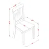 East West Furniture Antique Kitchen Dining Chair Wood Seat With Buttermilk And Cherry Finish, Set Of 2