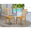 East West Furniture Antique Kitchen Dining Chair Wood Seat With Oak Finish, Set Of 2
