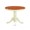 East West Furniture Antique Table 36" Round With Buttermilk And Cherry Finish
