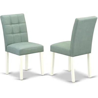 East West Furniture Austin Parsons Dining Chairs In Blue