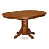 East West Furniture Avon Oval Table With 18" Butterfly Leaf - Saddle Brown Finish