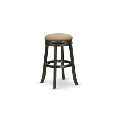 East West Furniture Barstools Brown Roast, Dvs030-112 In Black