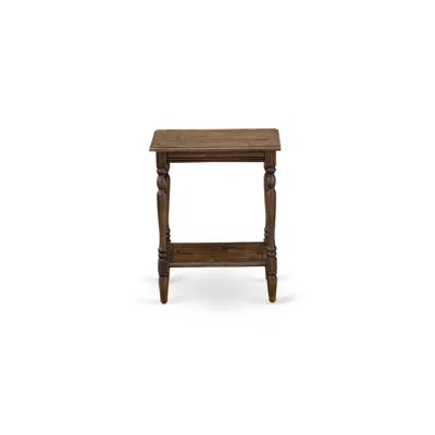 East West Furniture Bf-07-et Wood End Table With Open Storage Shelf - Modern Nightstand For Small Spaces, Stable And Stu