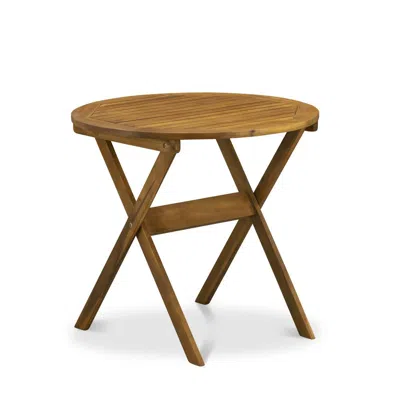 East West Furniture Bmntdna Marion Round Table Made Of Acacia Wood In Natural Oil Finish In Brown