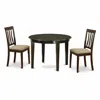 East West Furniture Boan3-cap-c 3 Pc Kitchen Table Set-small Round Table And 2 Kitchen Chairs