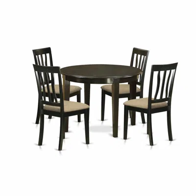 East West Furniture Boan5-cap-c 5 Pc Small Kitchen Table Set-kitchen Table And 4 Kitchen Chairs