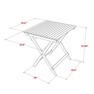 East West Furniture Bsetqna Selma Square Wooden Outdoor Table Made Of Acacia Wood In Natural Oil Finish In White
