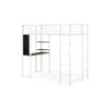 East West Furniture Butlwhi Buckland Twin Loft Bed In Powder Coating White Color