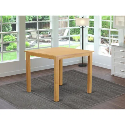 East West Furniture Café Pub, Counter Height Square Table - Natural Oak Finish