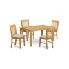 East West Furniture Cano5-oak-c 5 Pc Table Set - Dining Table And 4 Dining Chairs