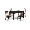 East West Furniture Capf5-cap-c 5 Pc Dining Room Set For 4- Dining Table And 4 Dining Chairs