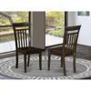 East West Furniture Capri Slat Back Kitche Dining Chair With Wood Seat, Set Of 2