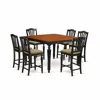 East West Furniture Chel7-blk-c 7 Pc Counter Height Table Set-square Pub Table And 6 Counter Height Chairs
