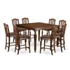 East West Furniture Chel9-mah-c 9 Pc Counter Height Table Set-square Counter Height Table8 Stools