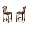 East West Furniture Chelsea Stools With Upholstered Seat, 24" Seat Height, Set Of 2