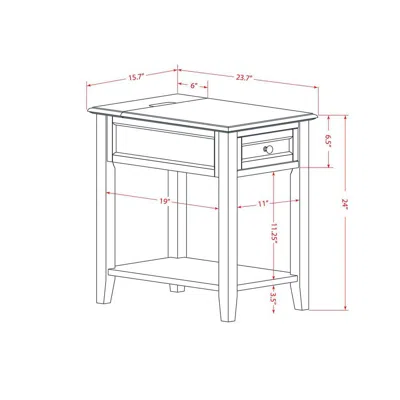 East West Furniture De-05-et Modern Wood Night Stand With 1 Mid Century Modern Drawers, Stable And Sturdy Constructed - In Blue