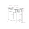 East West Furniture De-13-et Mid Century Night Stand With 1 Mid Century Modern Drawer, Stable And Sturdy Constructed - B