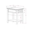 East West Furniture De-14-et Wood Night Stand For Bedroom With 1 Wooden Drawer, Stable And Sturdy Constructed - Urban Gr