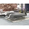 East West Furniture Dhfbblk Dothan Full Bedframe With Magnificent Design Headboard And Footboard - Modern Metal Frame In