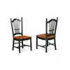 East West Furniture Dining Chair Black & Cherry, Doc-bch-w